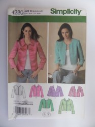 4280 SIMPLICITY LINED AND UNLINED  JACKETS LENGTHS PATTERN 8-16 UNCUT